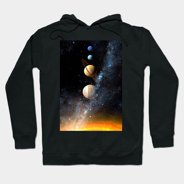 The Solar System Hoodie by JoolyA